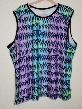 TomboyX Swim Tank In Head Over Eels Unisex Size 4X